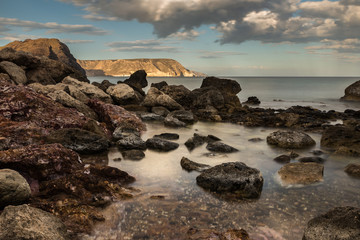 Landscape in the Cala del Cuervo. Natural Park of Cabo de Gata. Spain.