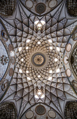 Interior of Borujerdi Historical House in Kashan city, Iran