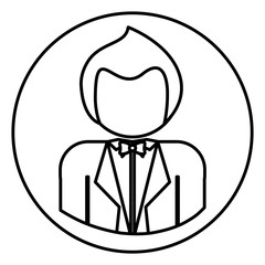 Obraz premium Man icon. Male avatar person people and human theme. Isolated design. Vector illustration