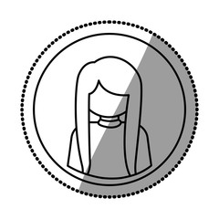 Woman icon. Girl female avatar person people and human theme. Isolated design. Vector illustration