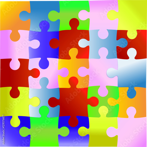 "Various sizes puzzle. Illustration for design. All Possible Shapes of