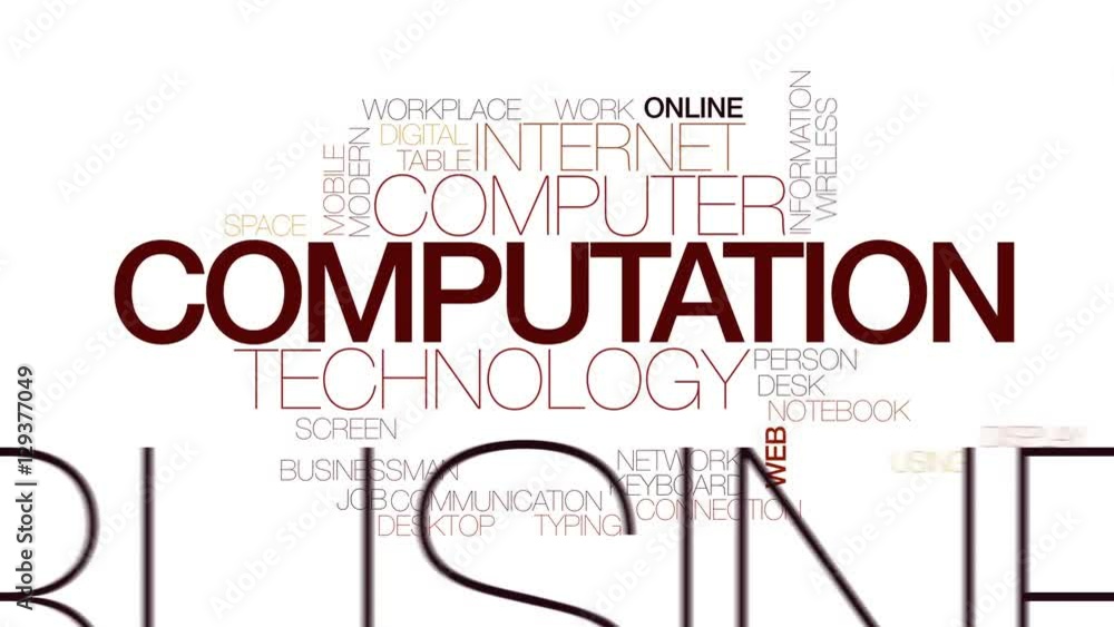 Aufkleber computation animated word cloud. kinetic typography.