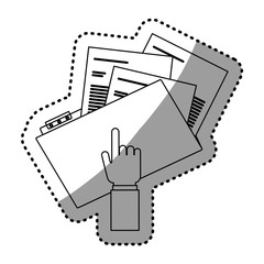 Document and file icon. Data archive office and information theme. Isolated design. Vector illustration