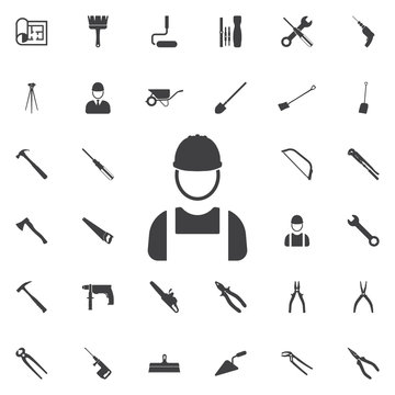 Worker Icon. Construction icons universal set for web and mobile