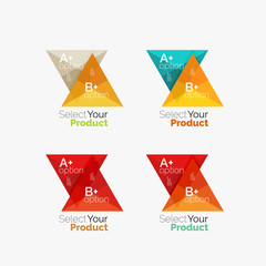 Set of triangle option infographic layouts