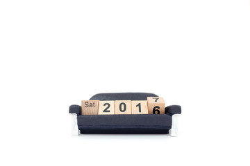New year concept , Word 2016 on wood block and moving to the wor