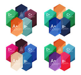Geometric option infographic templates
