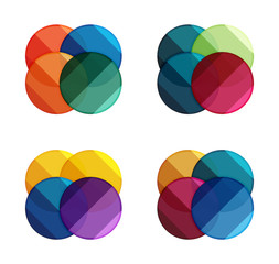 Vector circle banners