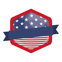 Usa flag inside frame icon. United nation us country and american states theme. Isolated design. Vector illustration