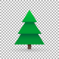 Christmas tree and New Year on isolate background stylish vector illustration, EPS10