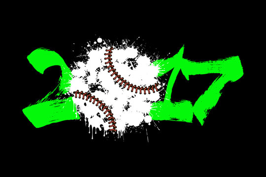 Abstract number 2017 and baseball