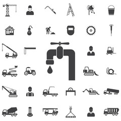 Water tap icon. Construction icons universal set for web and mobile