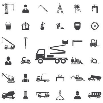 truck crane icon. Construction icons universal set for web and mobile