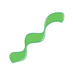 Green scarf on white background. Vector illustration