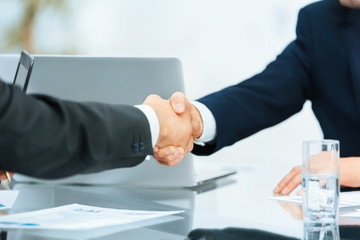 concept of the reliability of your partners.handshake