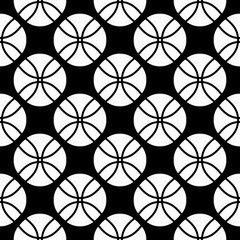 Naklejka premium Vector seamless pattern, black & white abstract geometric texture. Simple repeat monochrome illustration, endless contrast background. Design element for prints, textile, decoration, digital, web