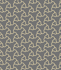 Obraz premium Seamless gray and golden background for your designs. Modern vector ornament. Geometric abstract pattern