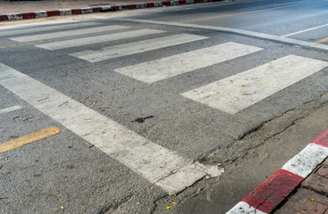 Fototapeta premium Crosswalk on asphalt road