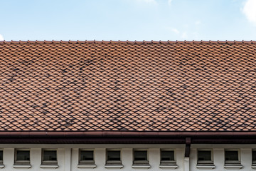 Clay tiles roof pattern