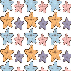 ed starfish beach seamless pattern design vector illustration eps 10