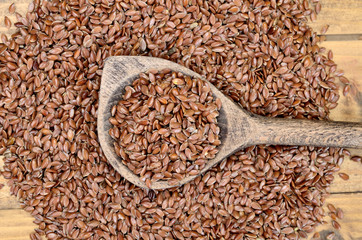flax seed on table
