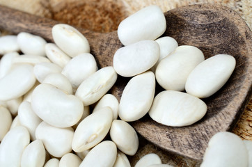 white beans on table