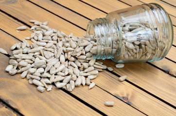 sunflower seed on table