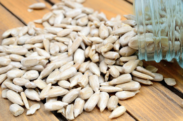 sunflower seed on table