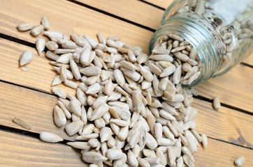 sunflower seed on table