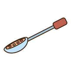 ladle spoon with soup food design vector illustration eps 10