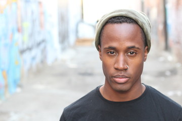 Funky Young African American Guy