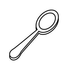 spoon steel utensil kitchen icon outline vector illustration eps 10