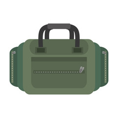 packback travel bag tourist green vector illustration eps 10