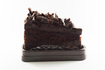 Chocolate Cake with white background