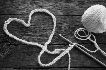 Crochet Heart and Hook