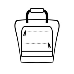 outline suitcase packback travel bag tourist vector illustration eps 10