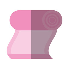 pink yoga mat fitness gym shadow vector illustration eps 10