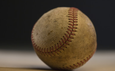 Beat up baseball