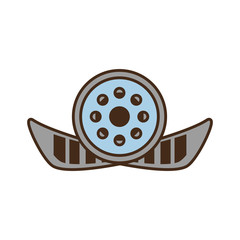 cartoon reel film movie wheel icon vector illustration eps 10