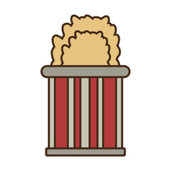 cartoon bucket pop corn cinema vector illustration eps 10