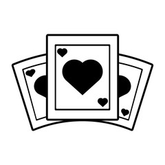 poker playing card gambling outline vector illustration eps 10