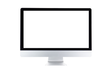 Computer display isolated on white background.