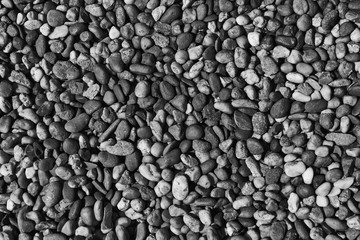 The black and white round stone background