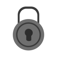 Padlock icon. Security system warning protection and danger theme. Isolated design. Vector illustration