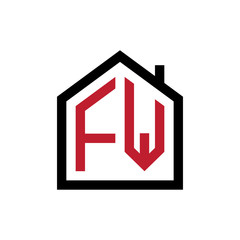 simple initial logo pentagon house