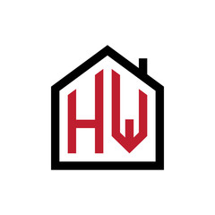 simple initial logo pentagon house