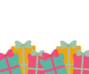 many gift boxes with bow seamless vector illustration eps 10