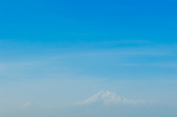 Mount Ararat minimalistic view in Yerevan, Armenia