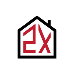 simple initial logo pentagon house
