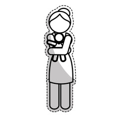mother with child icon image vector illustration design 